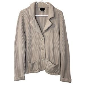 Sutton Studio Bloomingdale’s 100% cotton ribbed knit button down cardigan XL